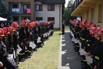 Zakończenie obozu szkoleniowego młodzieżowych drużyn pożarniczych Powiatu Mikołowskiego oraz Gminy Goleszów.