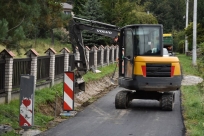 ul. Mołczyn w Lesznej Górnej, kopanie rowów odwadniających