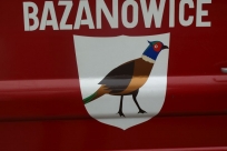 Napis na drzwiach samochodu strażackiego- Bażanowice