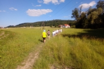 Zajęcia Nordic Walking z udziałem członków Klubu Seniora w Bażanowicach