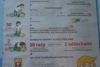 Tablica informacyjna w SP Bażanowice
