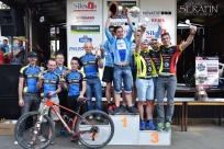 Drużyna Kreidler Fan-Sport MTB Racing Team na drugim miejscu na podium
