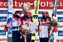 Nicole Konderla na podium w Zakopanem, 23.12.2021 r.