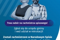 Plakat informacyjny dot. naboru na rachmistrzów spisowych