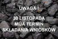 30 listopada mija termin składania wniosków