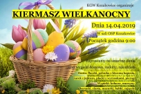 Plakat, kiermasz w Kozakowicach