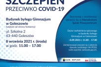 Szczegółowe informacje na temat Mobilnego Punktu Szczepień w budynku byłego Gimnazjum.