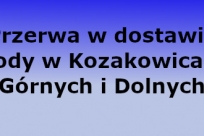 Przerwa w dostawie wody