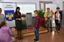 Lekcja informatyki - podziękowanie dla Pani Wójt w imieniu uczniów SP Dzięgielów