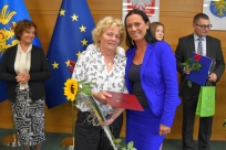 Wójt Sylwia Cieślar z Anną Stanieczek