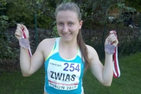 Justyna Zwias z medalami, fot. z archiwum klubu MUKS SZS