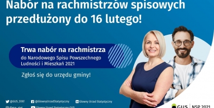 Do 16 lutego br., wydłużony został termin naboru rachmistrzów Narodowego Spisu Powszechnego