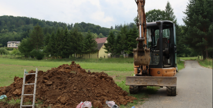 Budowa wodociągu w Cisownicy w 2022 r.