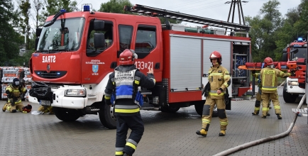 Ćwiczenia strażackie w Goleszowie