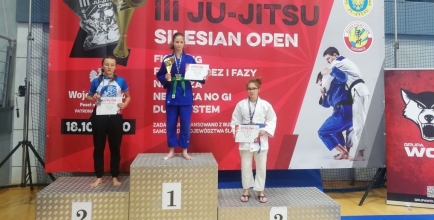 Katowice, Najmila Brudny na 3. miejscu podium, fot. z archiwum zawodniczki
