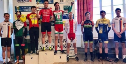 Mateusz Nieboras na najwyższym stopniu podium, fot. z archiwum rodzinnego zawodnika