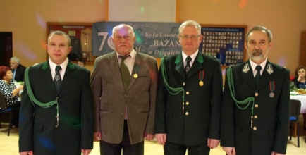 Zarząd KŁ Bażant: łowczy Tomasz Pieczonka, skarbnik Marian Wierzgoń, prezes Radosław Sikora, sekretarz Dariusz Sikora, fot. Tomasz Lenkiewicz