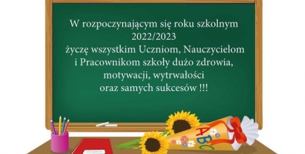 Życzenia z okazji rozpoczęcia roku szkolnego