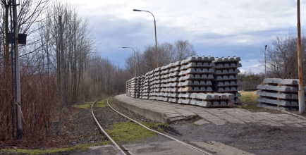 Nowe podkłady kolejowe na stacji Goleszów Górny, fot. I. Franek