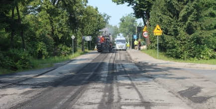 Ul. Cieszyńska w Dzięgielowie w remoncie