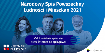 1 kwietnia rozpoczął się Narodowy Spis Powszechny Ludności i Mieszkań, który potrwa do 30 września br. Udział w spisie jest obowiązkowy.