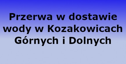 Przerwa w dostawie wody