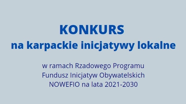 Konkurs na karpackie inicjatywy