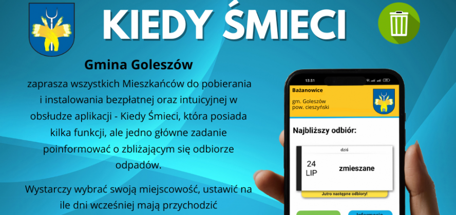 Bezpłatna aplikacja Kiedy Śmieci