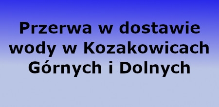 Przerwa w dostawie wody